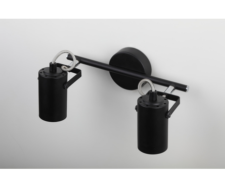 Светильник настенный-спот GU10*2 W2 BK черный RIVOLI Фотография_4