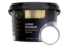 Краска интерьерная SOLEX LIVING INTERIOR износостойкая, база А, 14 кг