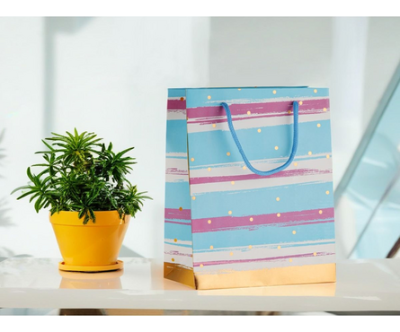 Пакет подарочный 23х18х10 см Голубой Фотография_2