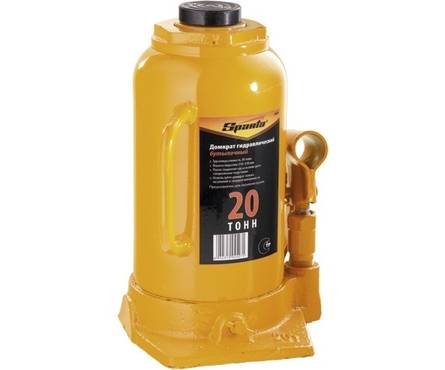 Домкрат гидравлический бутылочный, 20 т, h подъема 250-470 мм SPARTA Фотография_0