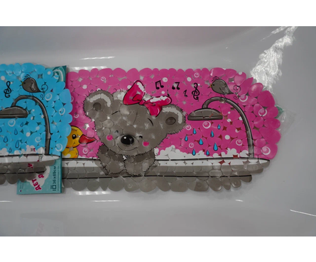 Коврик для ванной 69x36 см Мишка с бантиком на присосках Фотография_2