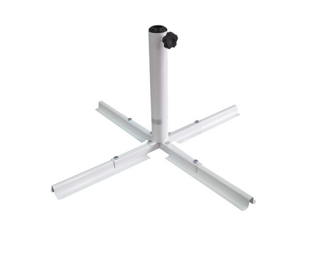 Подставка под зонт крестовина металлическая D22/32 мм белая Фотография_0