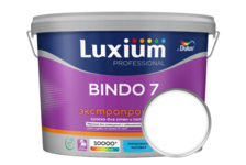 Краска интерьерная моющаяся матовая латексная ВД ЛЮКСИУМ ДЮЛАКС Bindo 7 белая БАЗА BW 9 л
