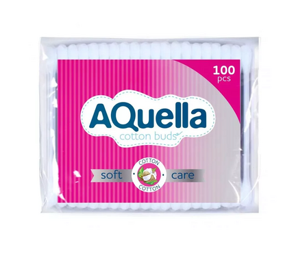 Палочки ватные 100 шт/уп AQUELLA Фотография_0