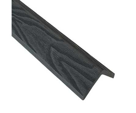 Угол ДПК равнополочный EasyDecking Wood-X 50х50х3010 мм, черное дерево Фотография_0