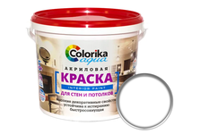 Краска COLORIKA AQUA для стен и потолков, белая (3 кг)