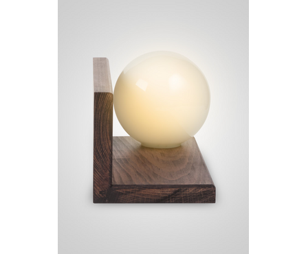 Светильник настенный Мелодия Света 6426-1W PR, Шар справа, стекло-дерево, палисандр,  Е27 Фотография_4