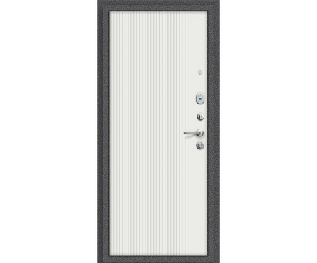 Дверь входная ДМ 9-1 9 см Вертикаль Антик серебро/Белый правая 860х2070 мм Фотография_2