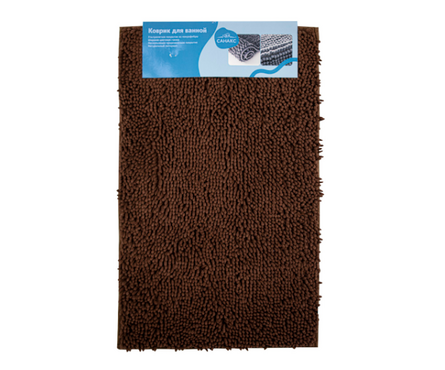 Коврик для ванной 80x50 см Moss коричневый хлопок САНАКС Фотография_1