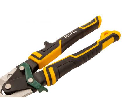 Ножницы по металлу 270 мм прямой и правый рез, сталь-СrMo, 3х комп. рук-ки DENZEL Фотография_2
