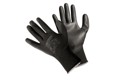 Перчатки полиэстер для точных работ в и/у черные/белые р-р М FIBERON