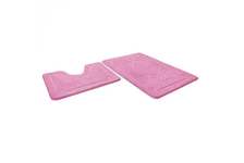 Набор ковриков SHAHINTEX ЭКО для ванной, розовый, 45x71 см, 45x43 см