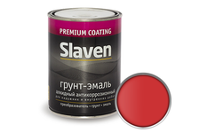 Грунт-эмаль по ржавчине SLAVEN 3 в 1, красный (3.2 кг)