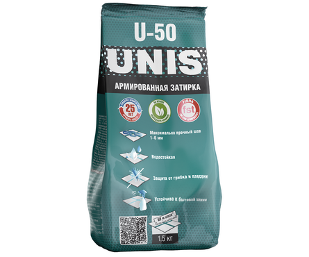 Затирка Unis U-50 С10 антрацит 1.5 кг Фотография_1