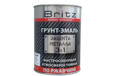 Грунт-Эмаль Britz 3в1 Стандарт, черная, литография, 0.9 кг