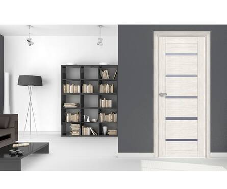 Дверь межкомнатная Лайт Шале Снежный 7/11 со стеклом 800х2005 мм Фотография_1