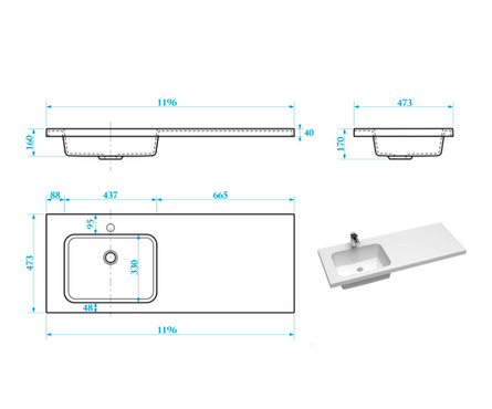 Умывальник правый с крылом Лакшери 120 MARRBAXX Фотография_2