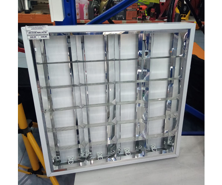 Светильник для подвесного потолка Лайт Люкс ЛВО 4x18, ЭПРА, растровый зеркальный (встраиваемый/накладной) Фотография_1