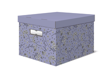 Коробка картонная для хранения 26х35х20 см с крышкой сиреневая BOTANICS