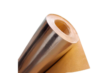 Фольга алюминевая на крафт бумаге ширина 1000 мм, натуральная (рулон/12 м²)