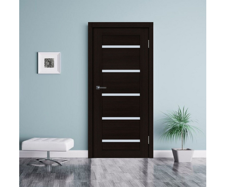 Дверь межкомнатная Венге Сибирский МЛ 7/11 со стеклом 800х2005 мм Фотография_1