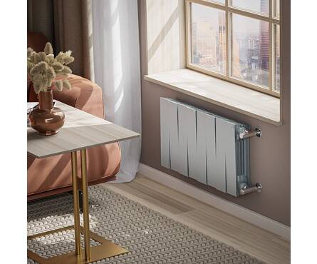 Радиатор биметаллический 300х100 мм 8 секций PianoForte серый Satin ROYAL THERMO Фотография_6