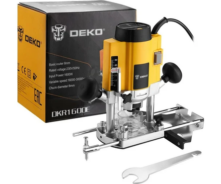 Фрезер вертикальный 1600 Вт, 30000 об/мин, цанга 6,8 мм DKR1600E DEKO Фотография_2