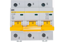 Выключатель автоматический модульный 3п C 100А ВА47-100 IEK