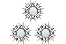 Комплект зеркал декоративных QWERT «Беладжио», серебро, D 8.5 см (3 шт/набор) 