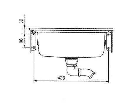 Мойка 50х50 см (17 см) накладная стальная эмалированная белая орхидея с кронштейнами ANTIKA Фотография_1