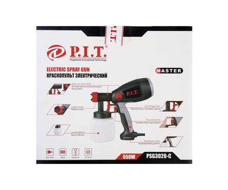 Краскопульт P.I.T. PSG3020-C 550 Вт, 700 мл/мин, емкость 800 мл Фотография_8