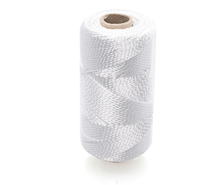 Шнур полиамидный крученый белый ф 2 мм 100 м Фотография_0