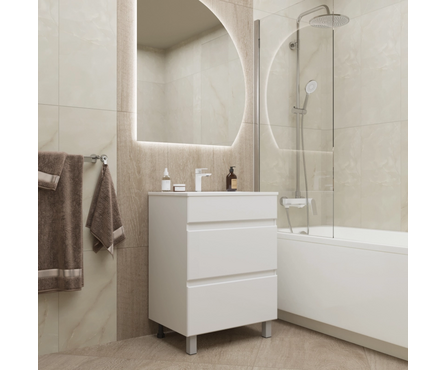 Тумба для ванной Брикс 60 2 ящика с умывальником Breеze - 60 Фотография_2