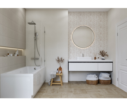 Плитка облицовочная Аура светлая верх 01 250х400х8 мм 1-й сорт Фотография_1