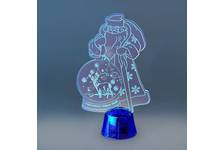 Подставка световая Дед Мороз, Олень в шаре, 14.5х9 см, 1 LED, батарейки в комплекте, RGB