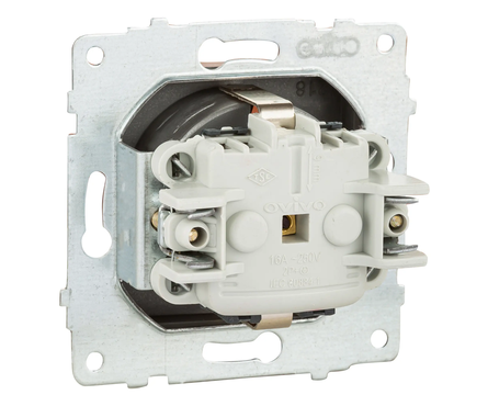 Розетка 1-ая с/з мокко QUANTUM OVIVO Фотография_1