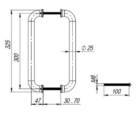Ручка-скоба 201 325 мм FUARO Фотография_2