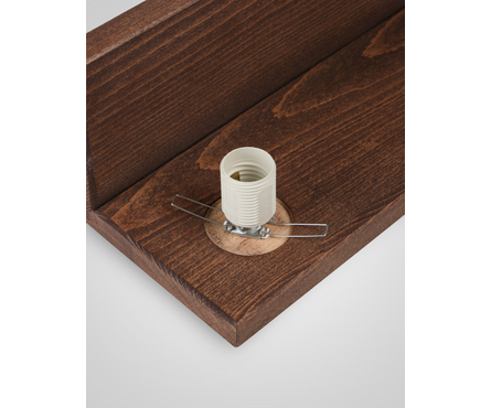 Светильник настенный Е27 Шар слева стекло-дерево палисандр 6426-1W NL Фотография_8