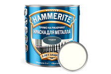 Краска по металлу Hammerite гладкая, глянцевая, белая (0.75 л)