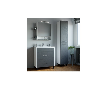 Тумба для ванной Сура-60 с умывальником Classic-60/Марго-60 белый (Andrea) Фотография_2