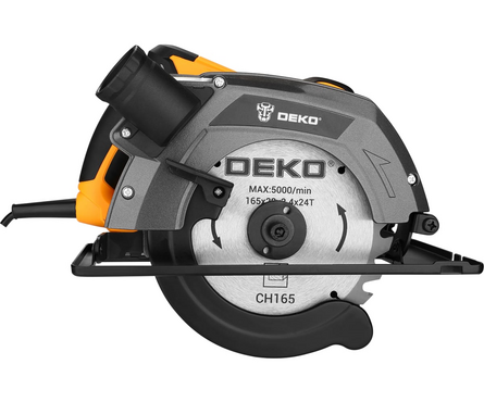Пила циркулярная (дисковая) 1500Вт, 5000об/мин, пропил 52 мм, диск 160 мм DKCS1500-160 DEKO Фотография_2