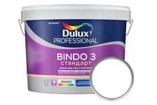 Краска интерьерная ВД DULUX Bindo 3 латексная, глубокоматовая, база BW, белая (9 л)