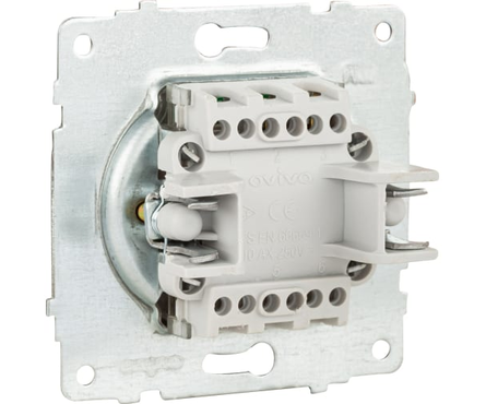 Выключатель 1-кл с подсветкой мокко QUANTUM OVIVO Фотография_1