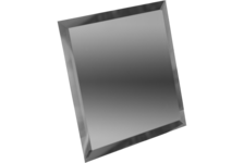Квадратная зеркальная графитовая плитка с фацетом 10 мм, 120х120 мм