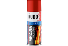 Аэрозольная краска красная термостойкая KUDO 520 мл