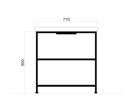 Тумба для ванной Бруклин 80 Бетон с умывальником Фостер 80 (Kirovit/Fest 80 (Sanita Luxe) ЛОФТ (ЛДСП) Фотография_3