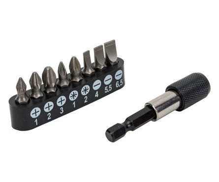 Набор бит с держателем 9 предметов INGCO Фотография_1