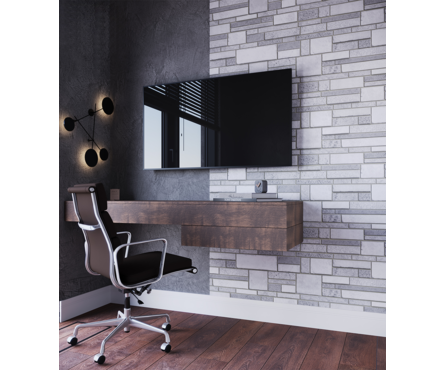 Панель ПВХ Камень Гранит серый 0.4 мм, 969х484 мм (0.4689 м²)  Фотография_2