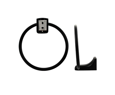 Держатель полотенца круглый черный TITAN Фотография_3