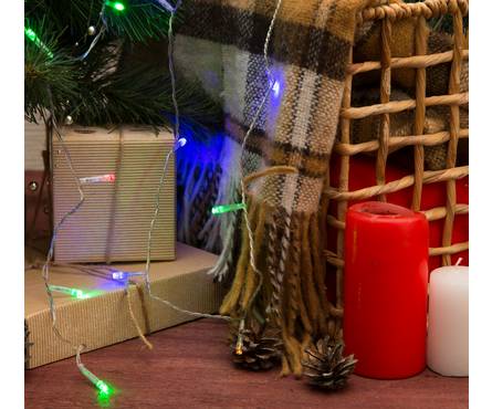 Гирлянда светодиодная Метраж 1.2 м 20 LED силикон мультиколор свет Фотография_2